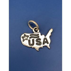 .925 USA Country Sterling Silver Jewelry Charm #USA #travel